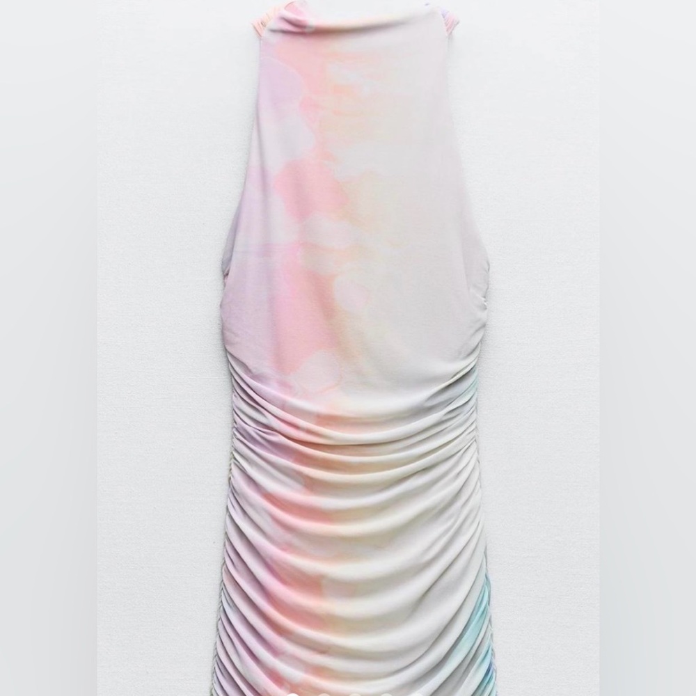 Zara Pastel Tie-Dye Mini Tulle Dress